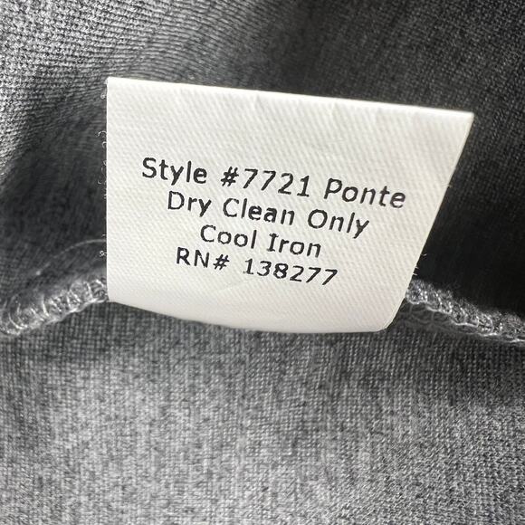 Estelle and Finn Wide Cuff Pull On Ponte Pants Gray Style 7721 Size 10 - Picture 7 of 10
